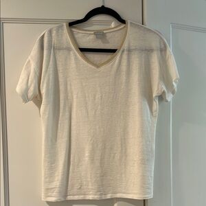 Chicos linen t shirt with gold trim